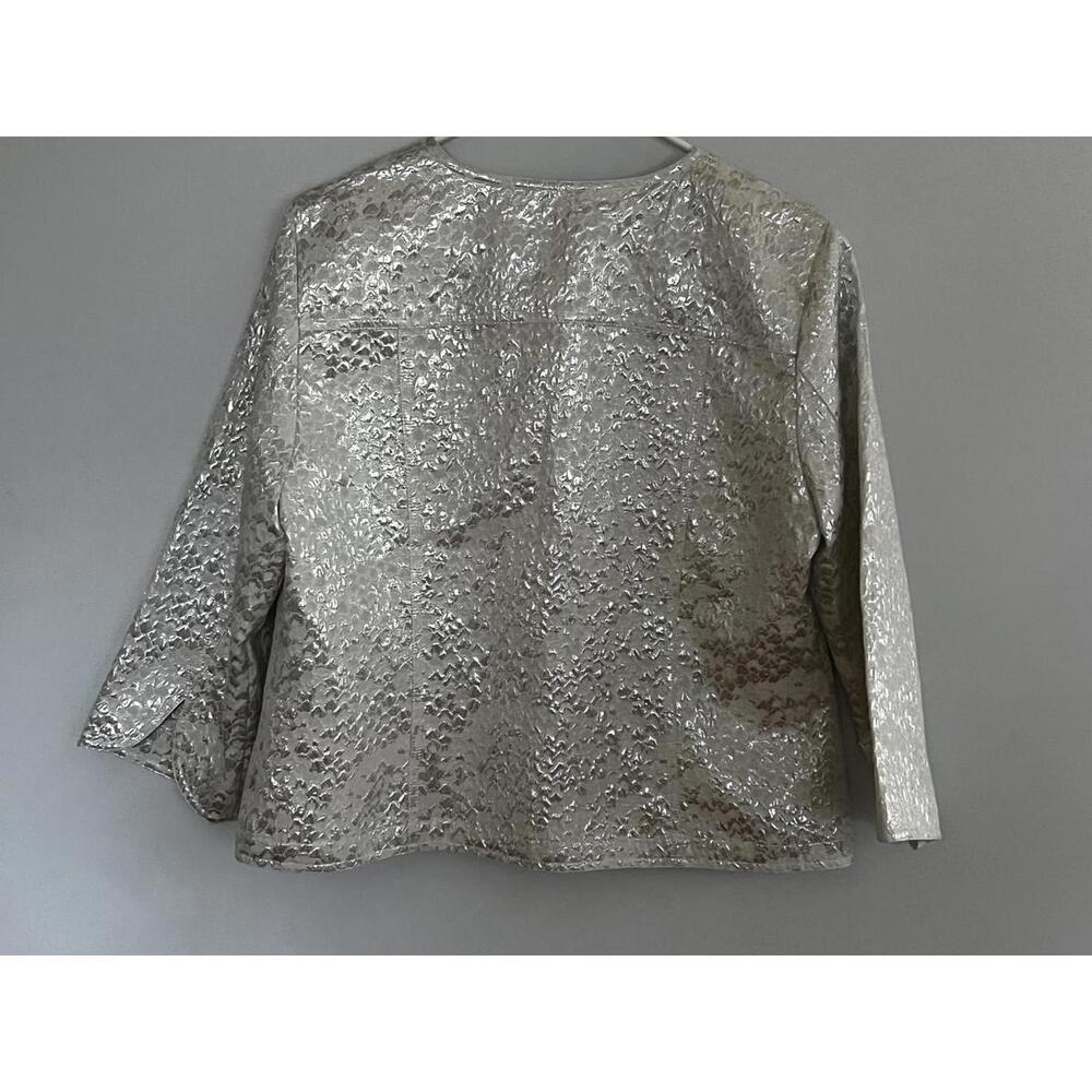 Ruby Rd. Metallic Textured Jacket Size 12 - image 6